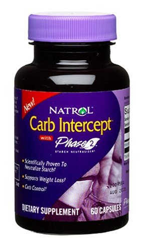 Natrol Carb Intercept with Phase 2 Starch Neutralizer, 60 Capsules (Pack of 2) by Natrol