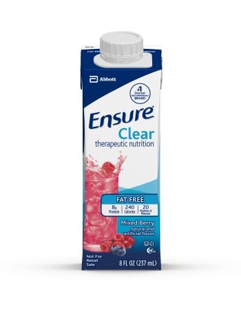 Ensure Clear Therapeutic Nutrition, Mixed Berry, 8 Ounce Cartons - 1/Case of 32 by Abbott Nutrition