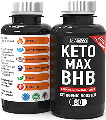 Keto Burn Weight Loss Pills | Keto Pills Fat Burners for Women and Fat Burners for Men | Keto Supplements for Ketosis and Keto Fat Burner Pills, Keto Pills Diet | 80 Capsules by MadayFormula