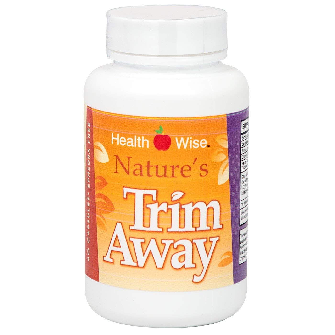 HealthSmart - Nature's Trim Away - Diet Supplement - Appetite Suppressant - Synergistic Formula - 60 Capsules by HealthSmart