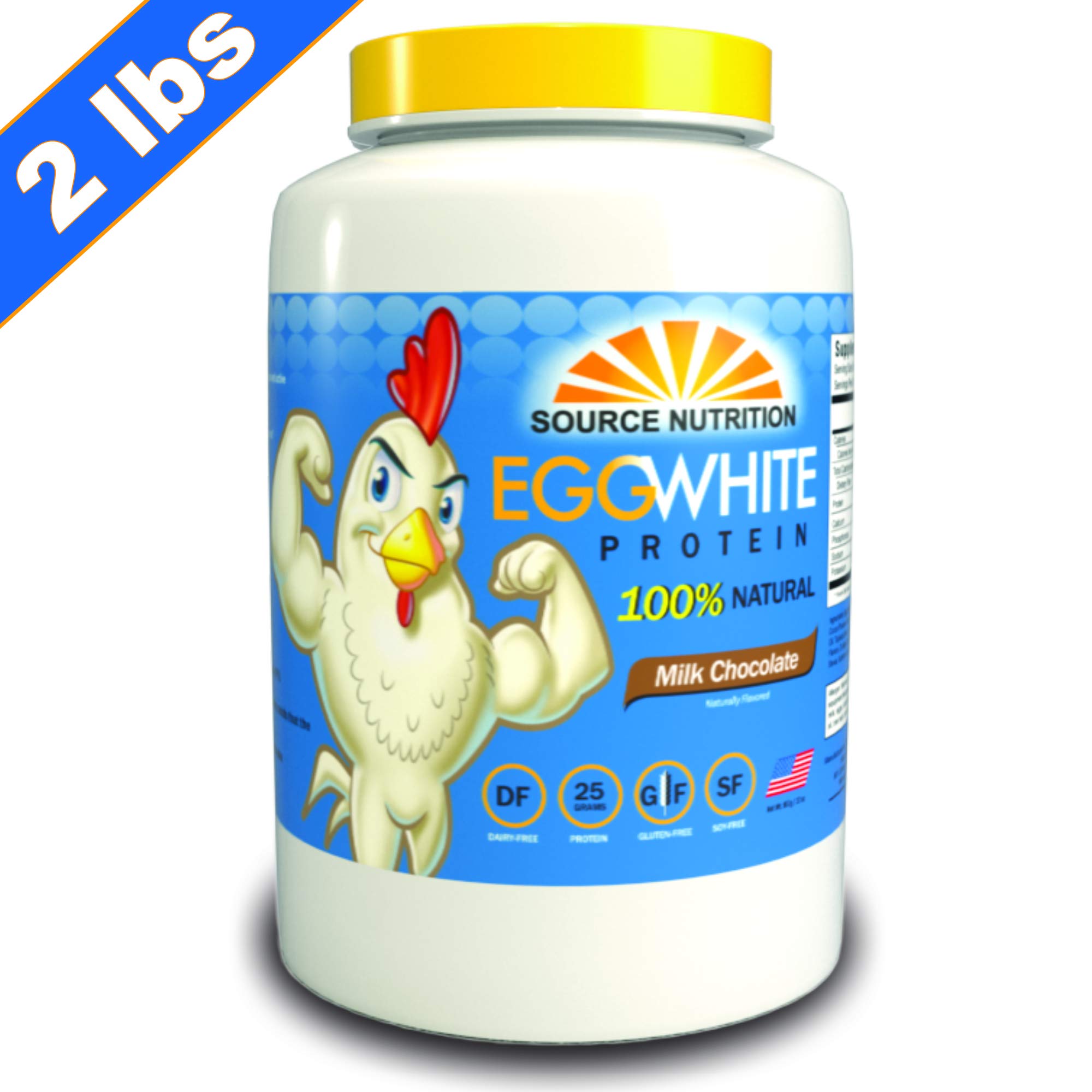 Egg White Protein Powder | All Natural Ingredients - 25g Protein, No Fat or Cholesterol, Zero Sugar - 2 Pound (Milk Chocolate) - Dairy Free Protein by TradeKing
