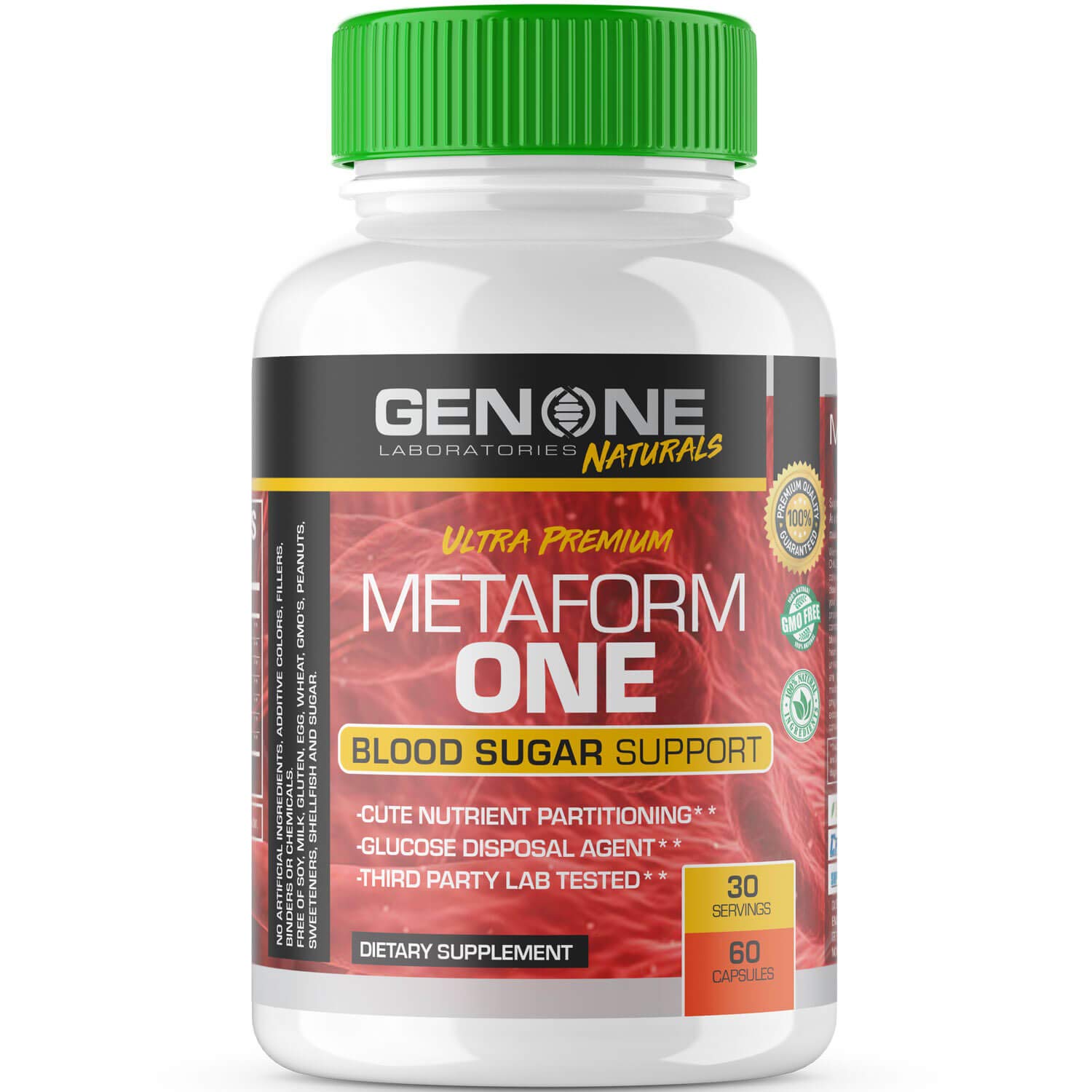 GenOne Nutrition- Metaform One - Glucose Disposal Agent (GDA), Blood Sugar Control & Acute Nutrient Partitioning - 60 Capsules by GENONE LABORATORIES