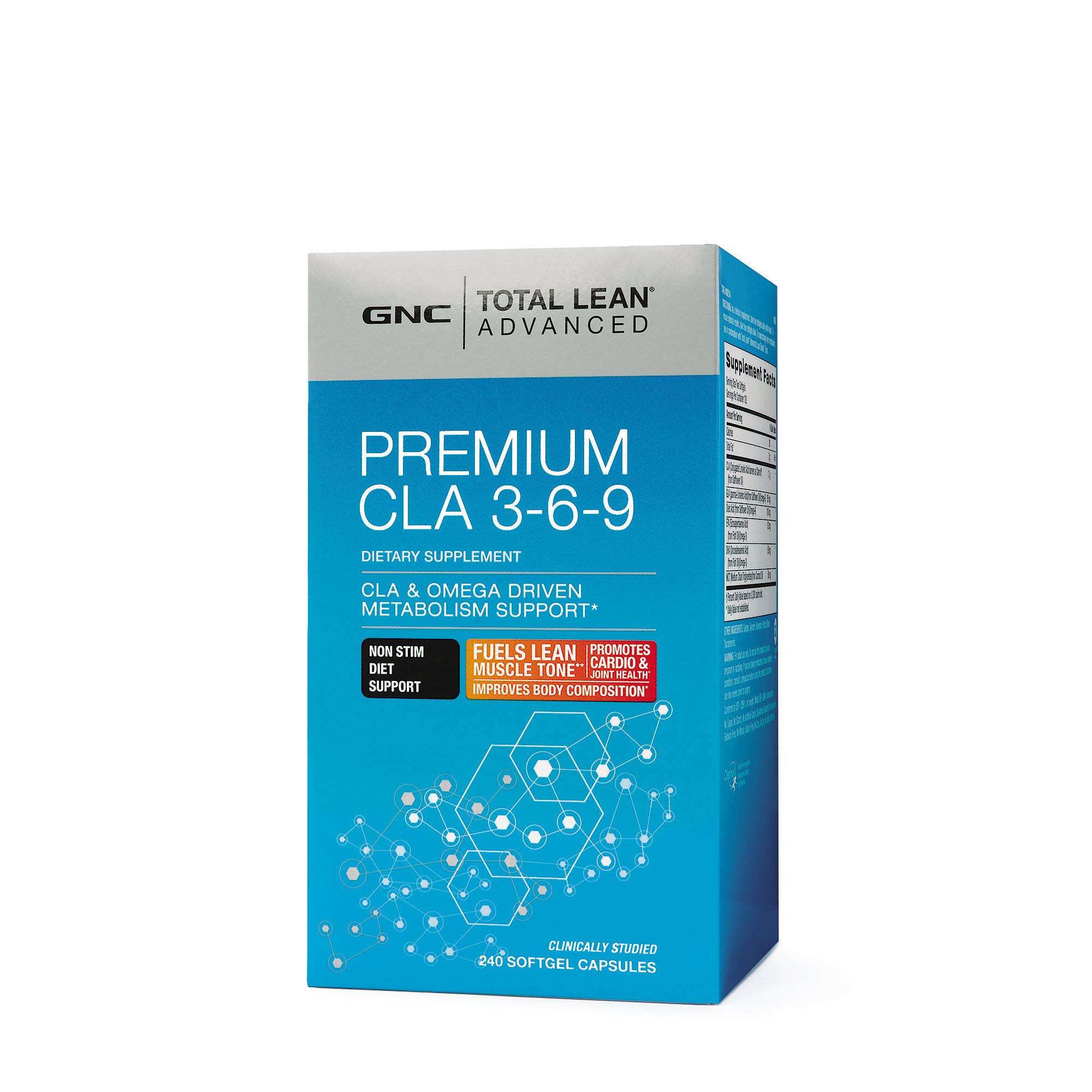 GNC Total Lean Advanced Premium CLA 3-6-9, 240 Capsules, Supports Exercise and Muscle Recovery by GNC