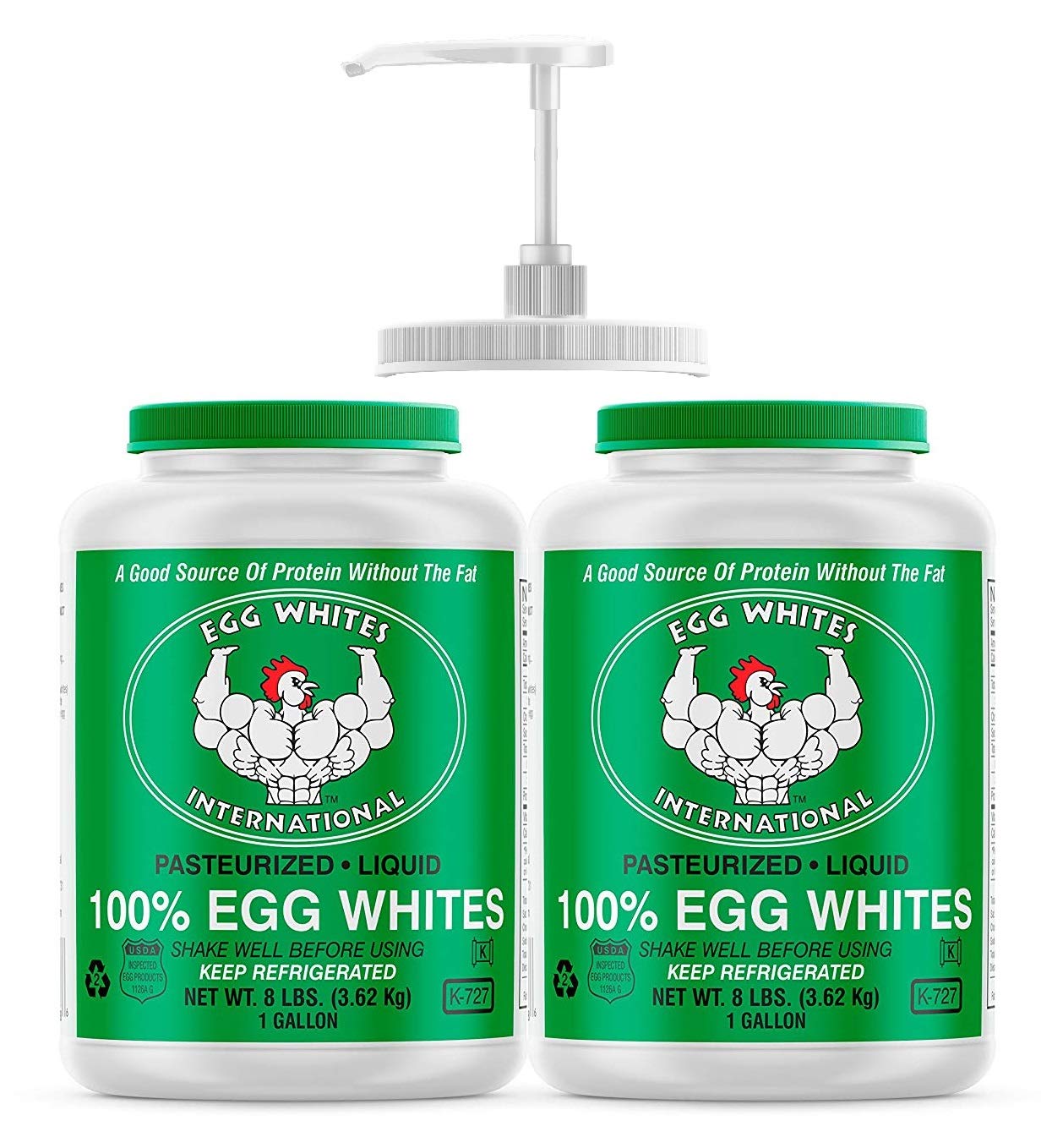 Egg Whites International Liquid Egg White Protein, Unflavored, Dairy-Free, Nutrient Rich Dietary Supplement (2 Gallons Plus 1 Pump) by Egg Whites International