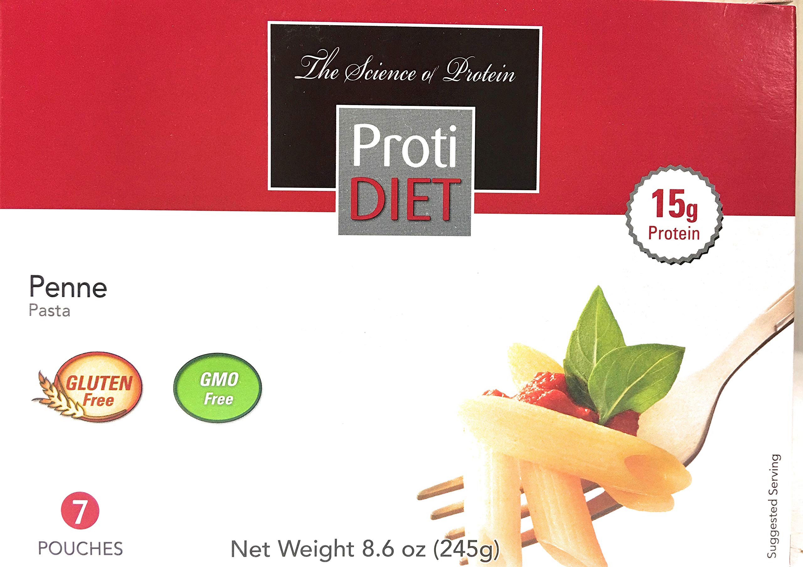 Proti Diet High Protein/Low CARB PENNE Pasta by Being Well Essentials - 7 servings - 15g protien - only 110 calories by Protidiet